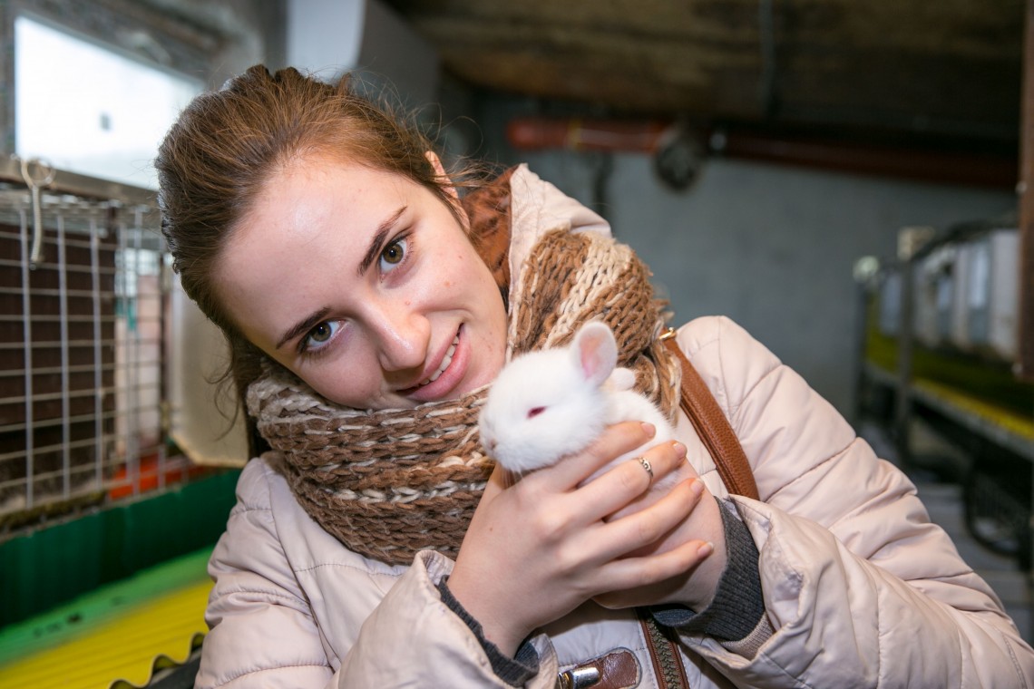 Doina Izman, proprietara fermei de iepuri din Trebujeni / FOTO: Report.md