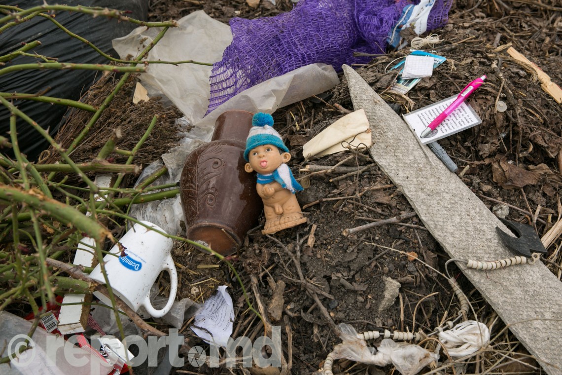 Imagine de la gunoiștea temporară din Cimișlia